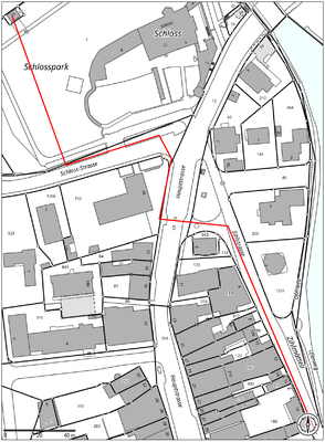 Plan Bereich der Sanierungsarbeiten