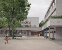 Visualisierung Siegerprojekt Sanierung Schule Weidteile