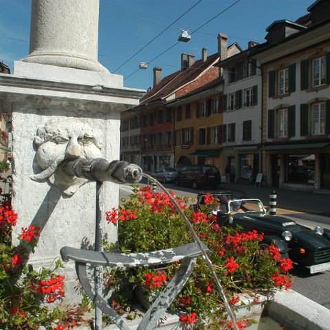 Stedtli mit Brunnen. Vergrösserte Ansicht