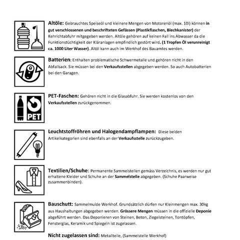 Sonderabfälle Seite 1. Vergrösserte Ansicht